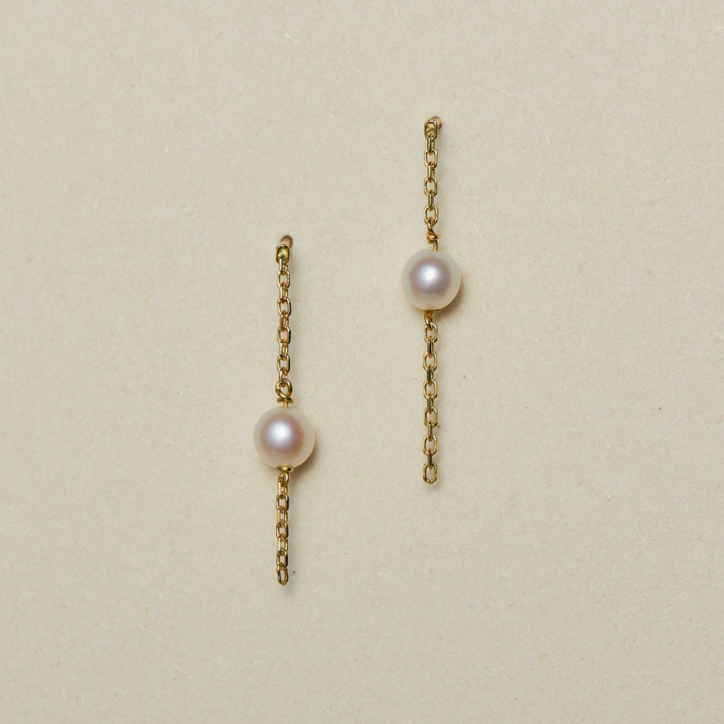 Sabah Earrings 18K Gold W/White Pearls | Maison Orient