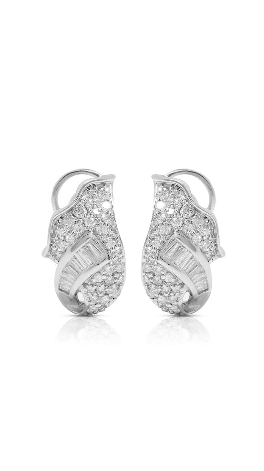 Estate 18K Diamond Earrings | Maison Orient