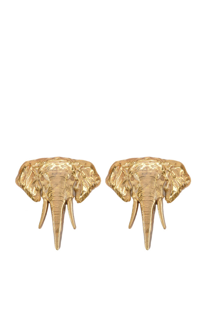 Gold Elephant Earrings | Maison Orient