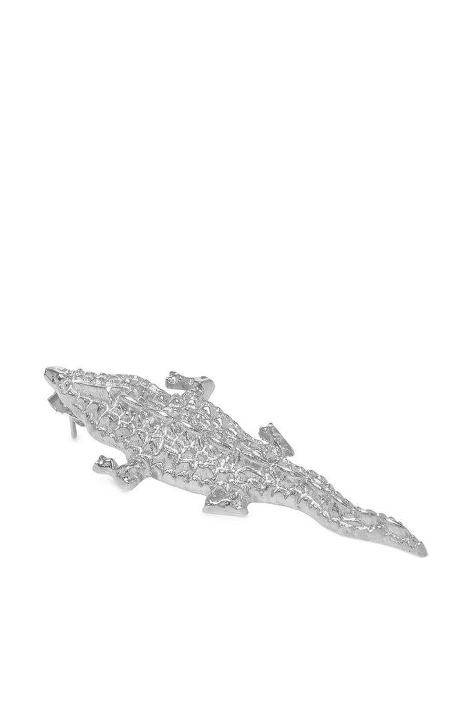 Silver Crocodile Earrings | Maison Orient