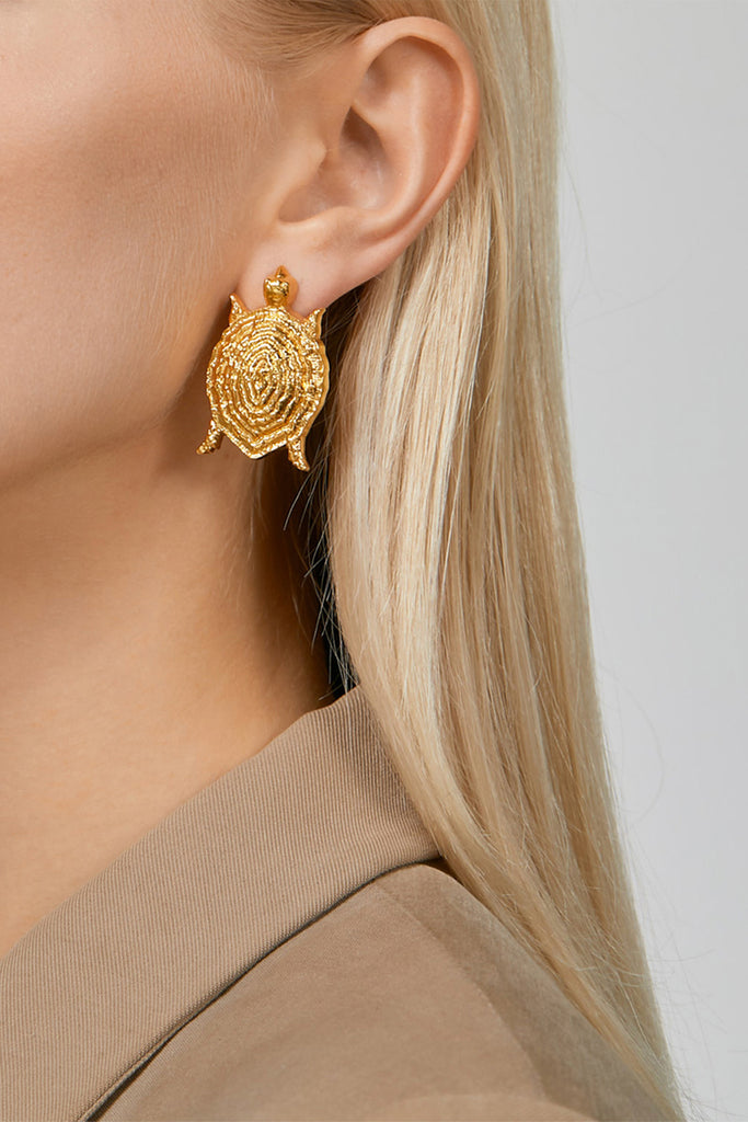 Small Turtle Earrings | Maison Orient