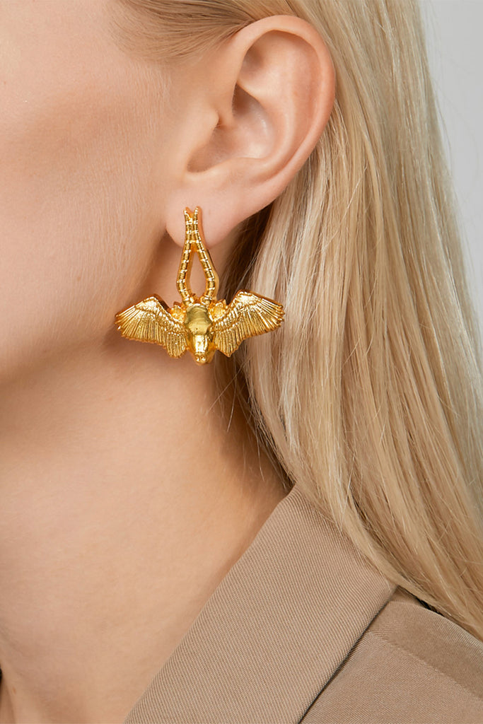 Winged Bull Earrings | Maison Orient