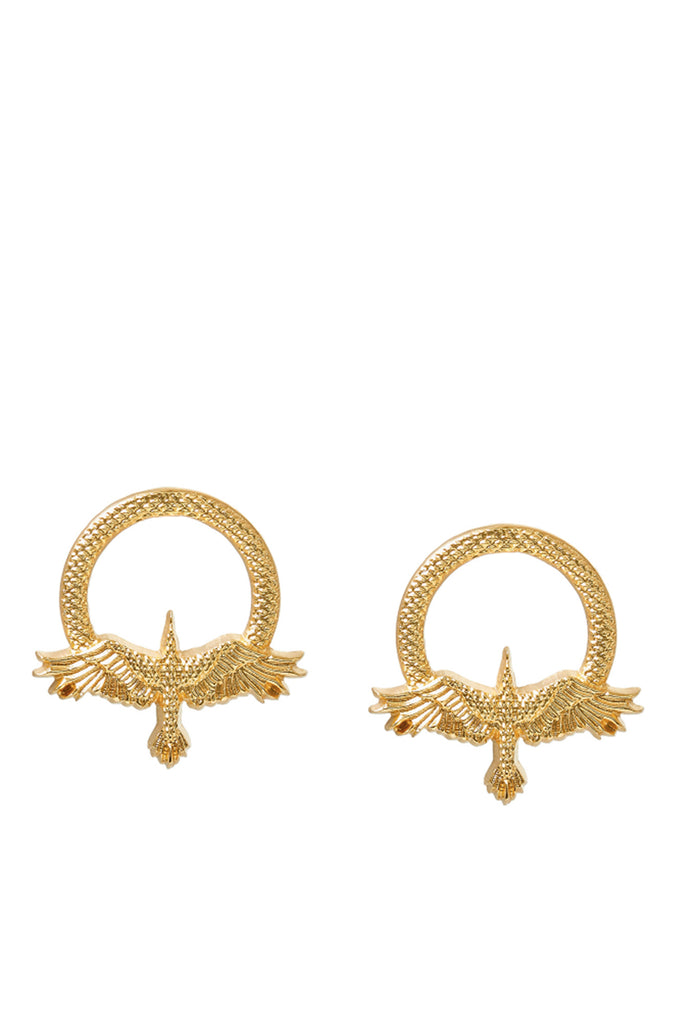 Round Bird Earrings | Maison Orient