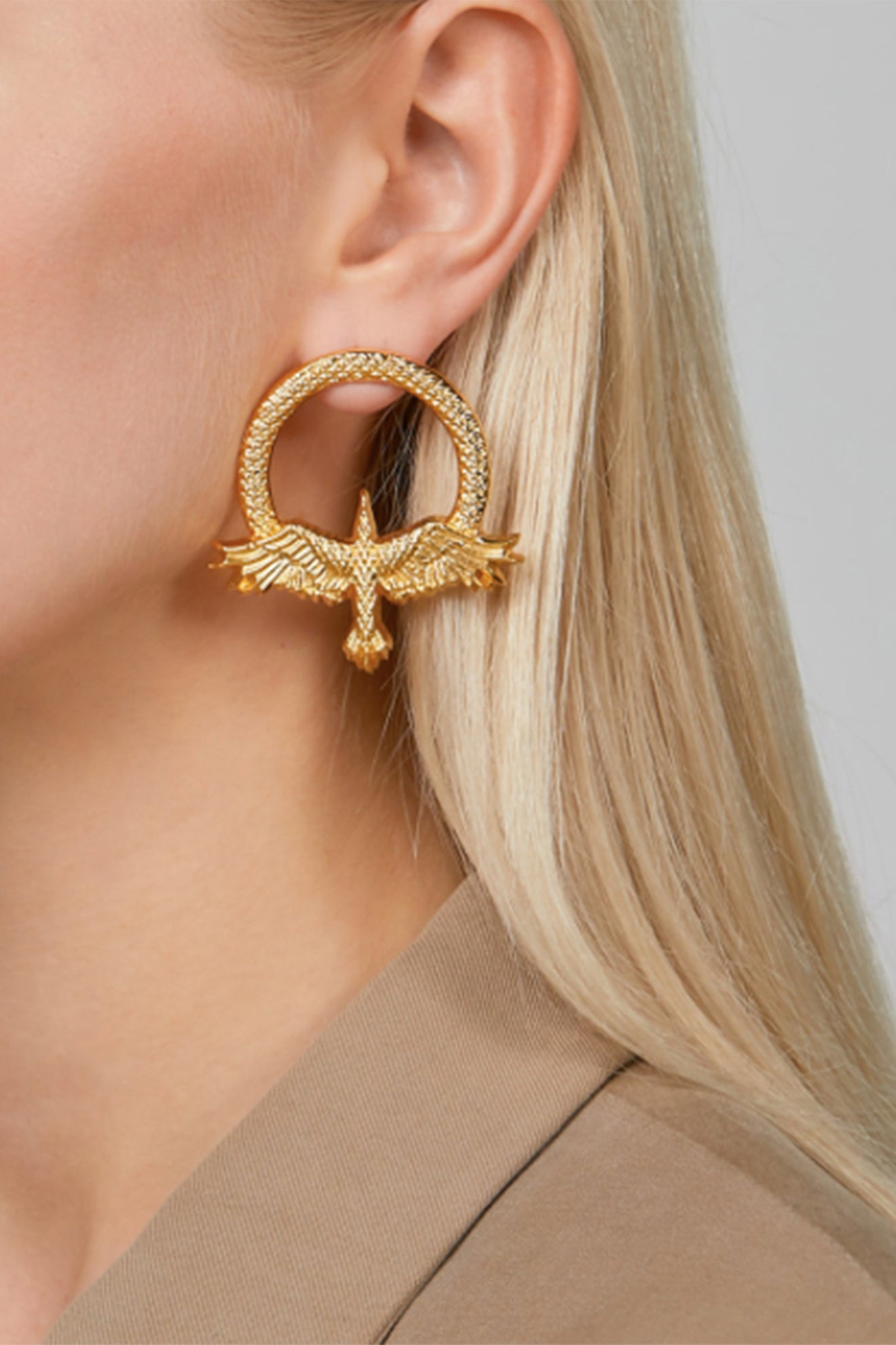 Round Bird Earrings | Maison Orient