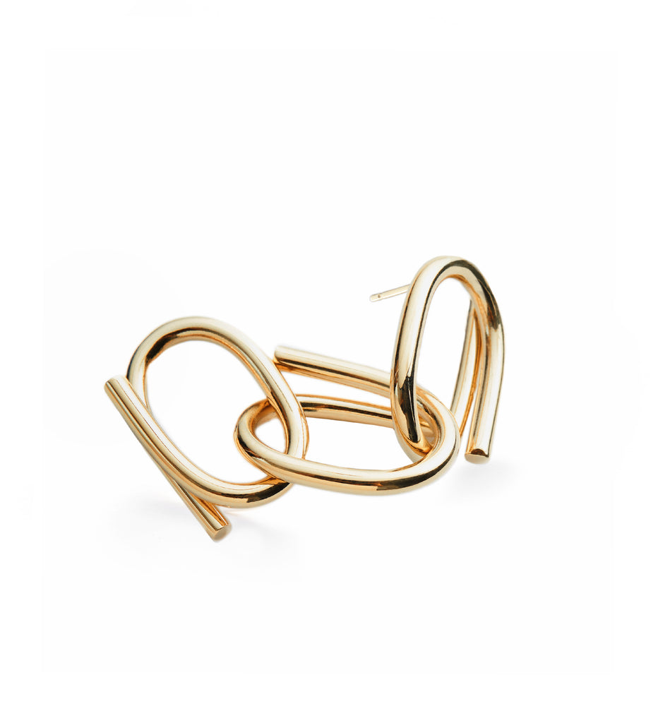 Two hole 3 chain earring | Maison Orient