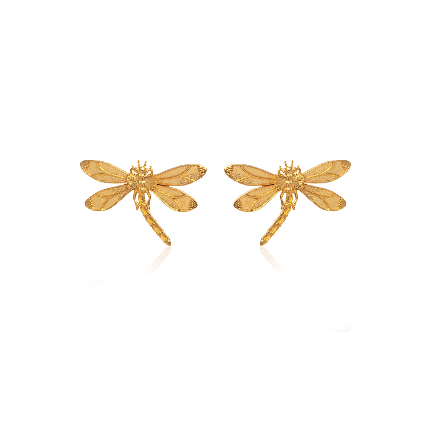 GOLD DRAGONFLY EARRINGS | Maison Orient