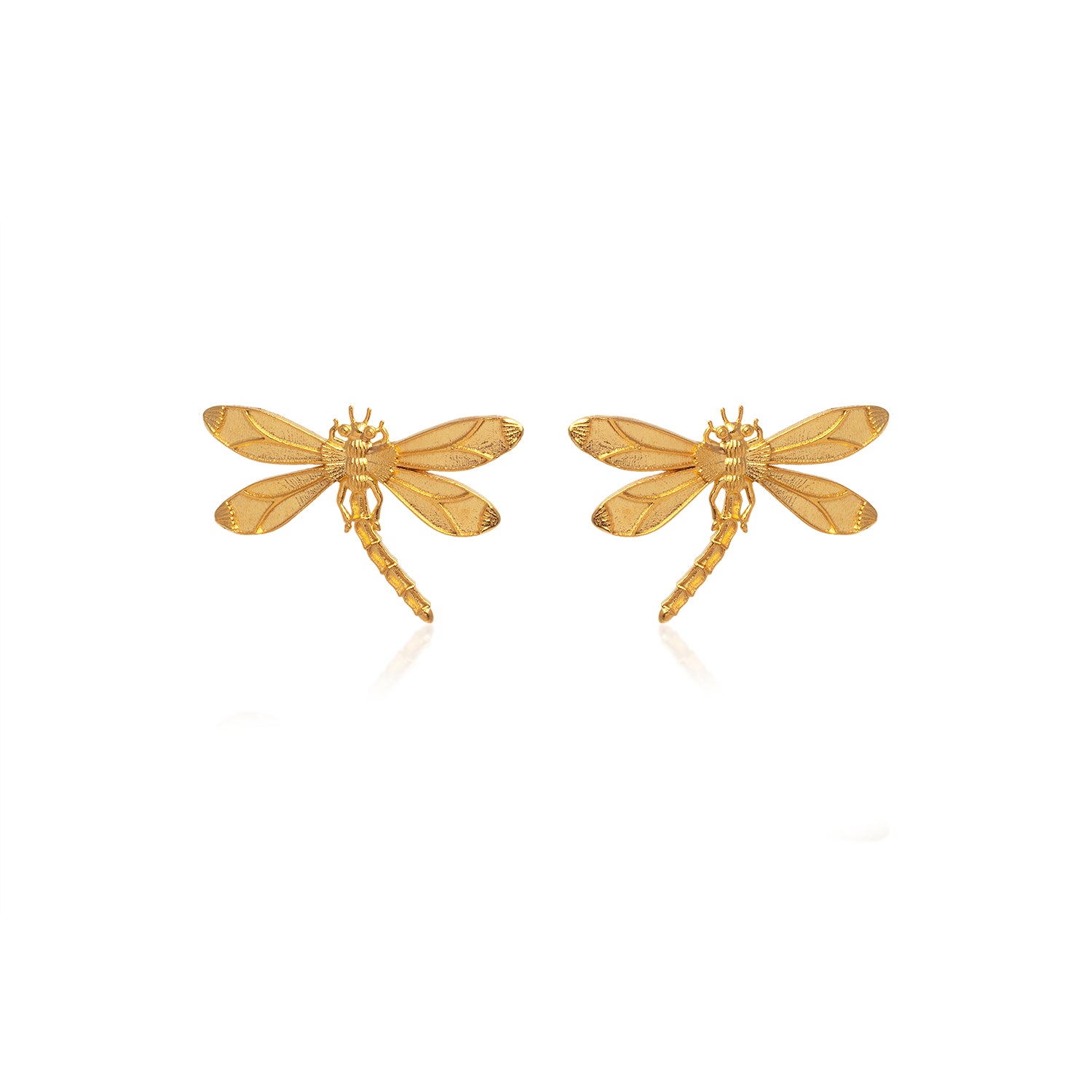 GOLD DRAGONFLY EARRINGS | Maison Orient