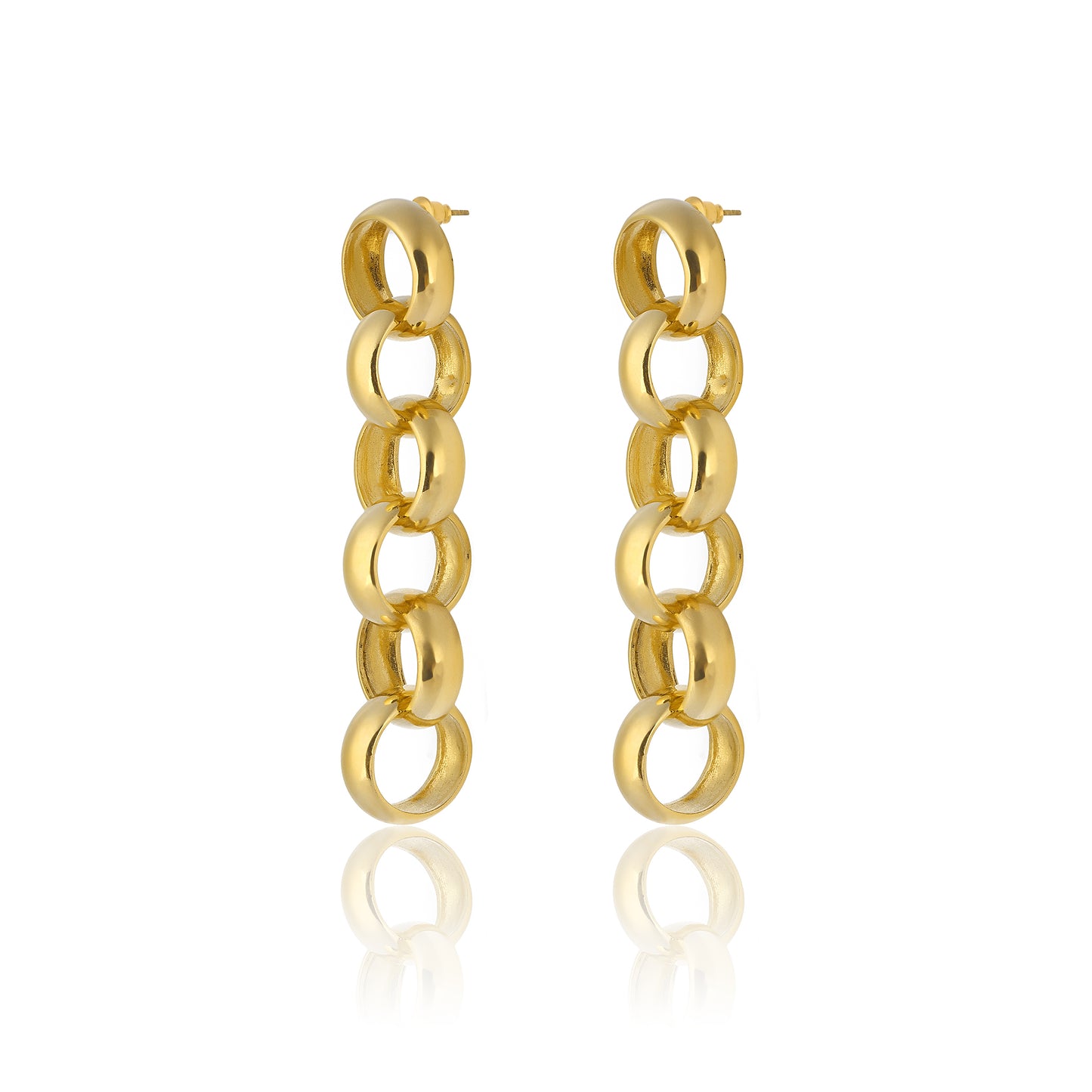 Gaia Chain Drop Earrings - Large Chains