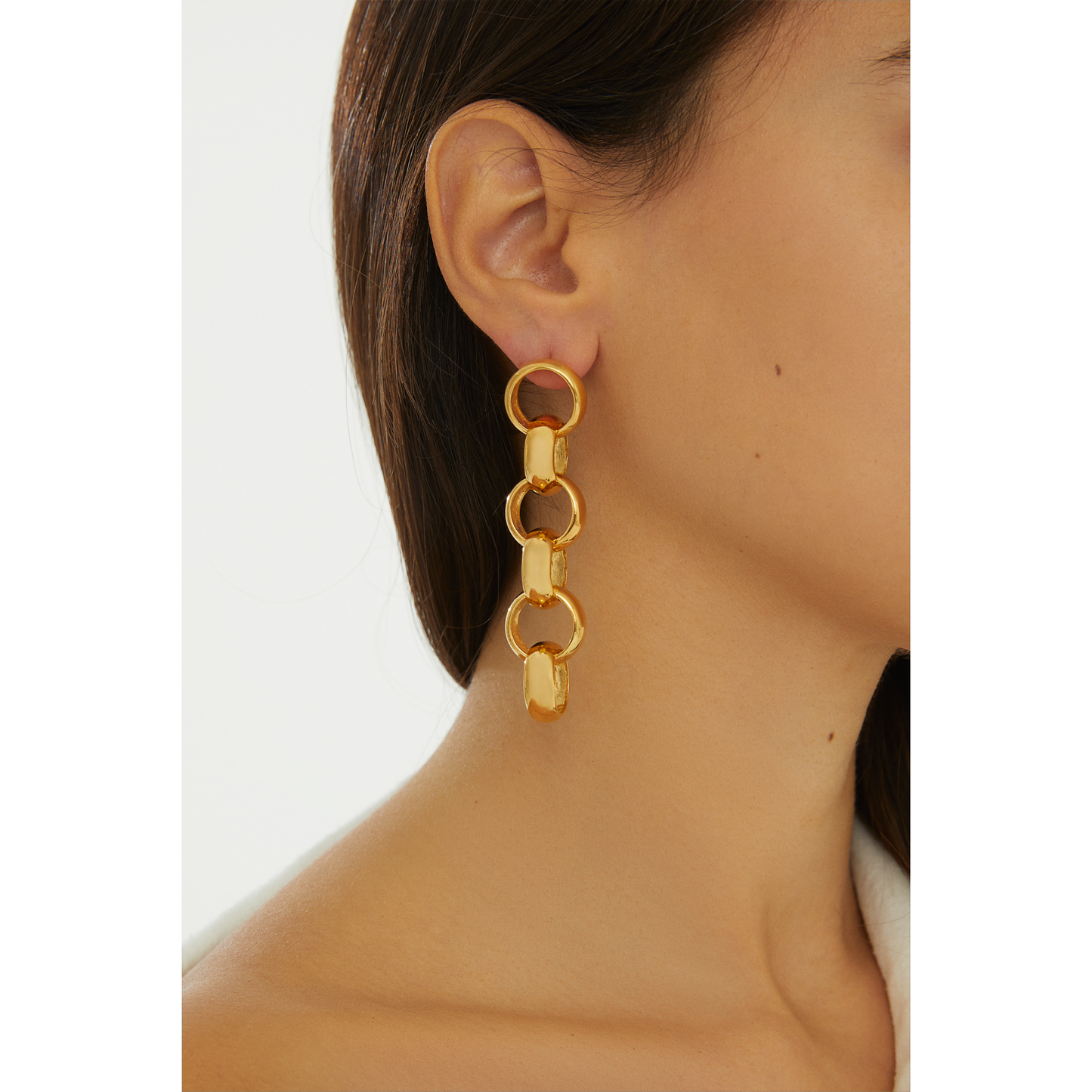 Gaia Chain Drop Earrings - Large Chains