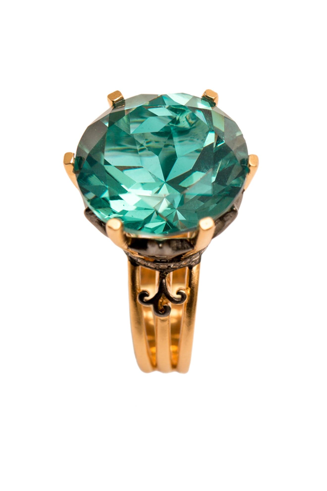 10 k Yellow Gold Green Topaz Ring - Great Lakes Coin