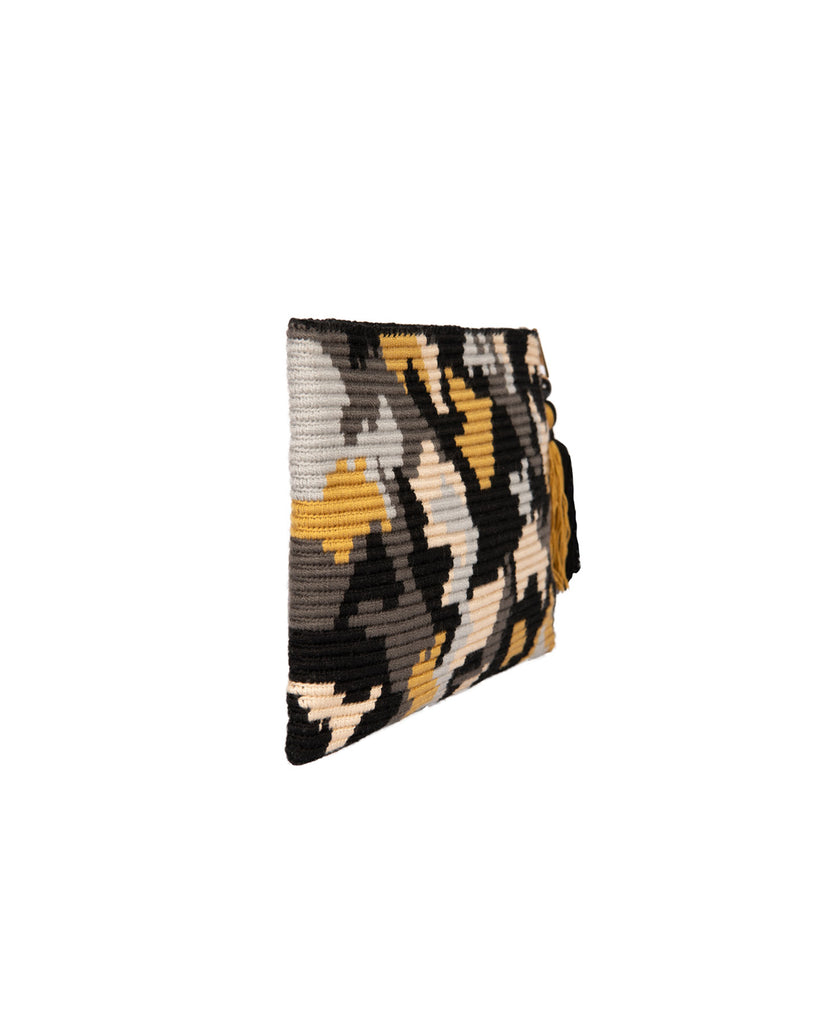 Harmony Camouflage Clutch Black | Maison Orient