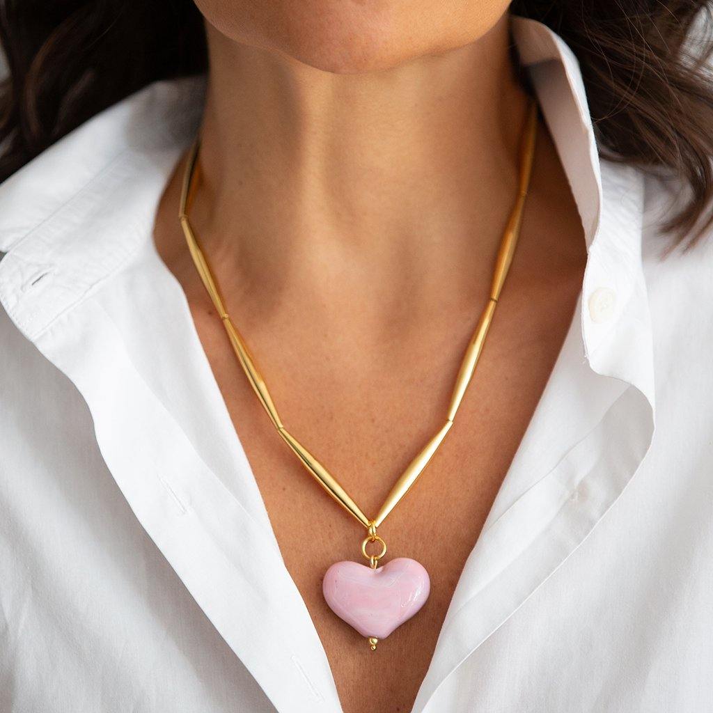 Helia Cuore Necklace In Gold | Maison Orient