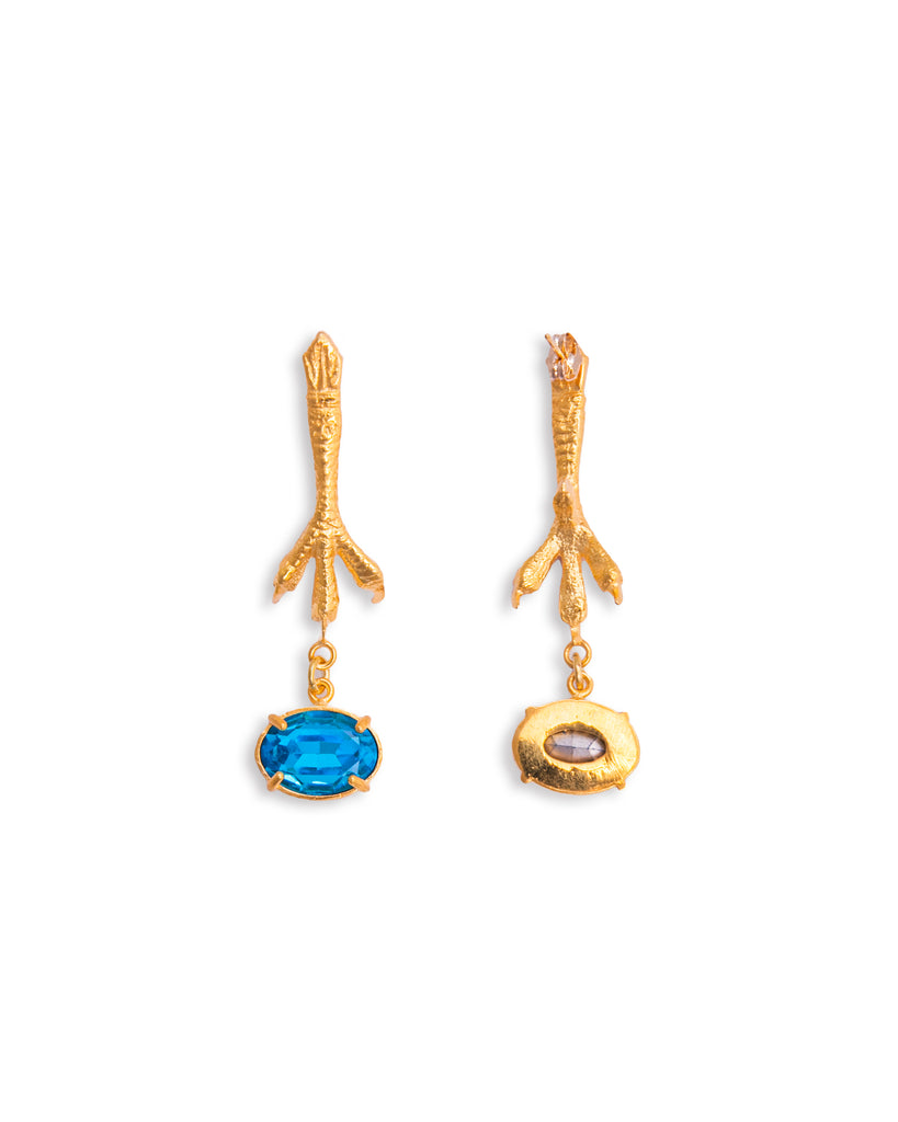 Blue stone drop earrings | Maison Orient