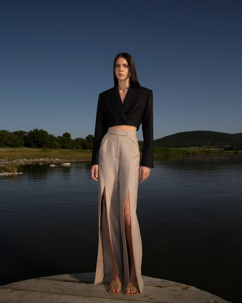 Bianca Pants In Beige | Maison Orient