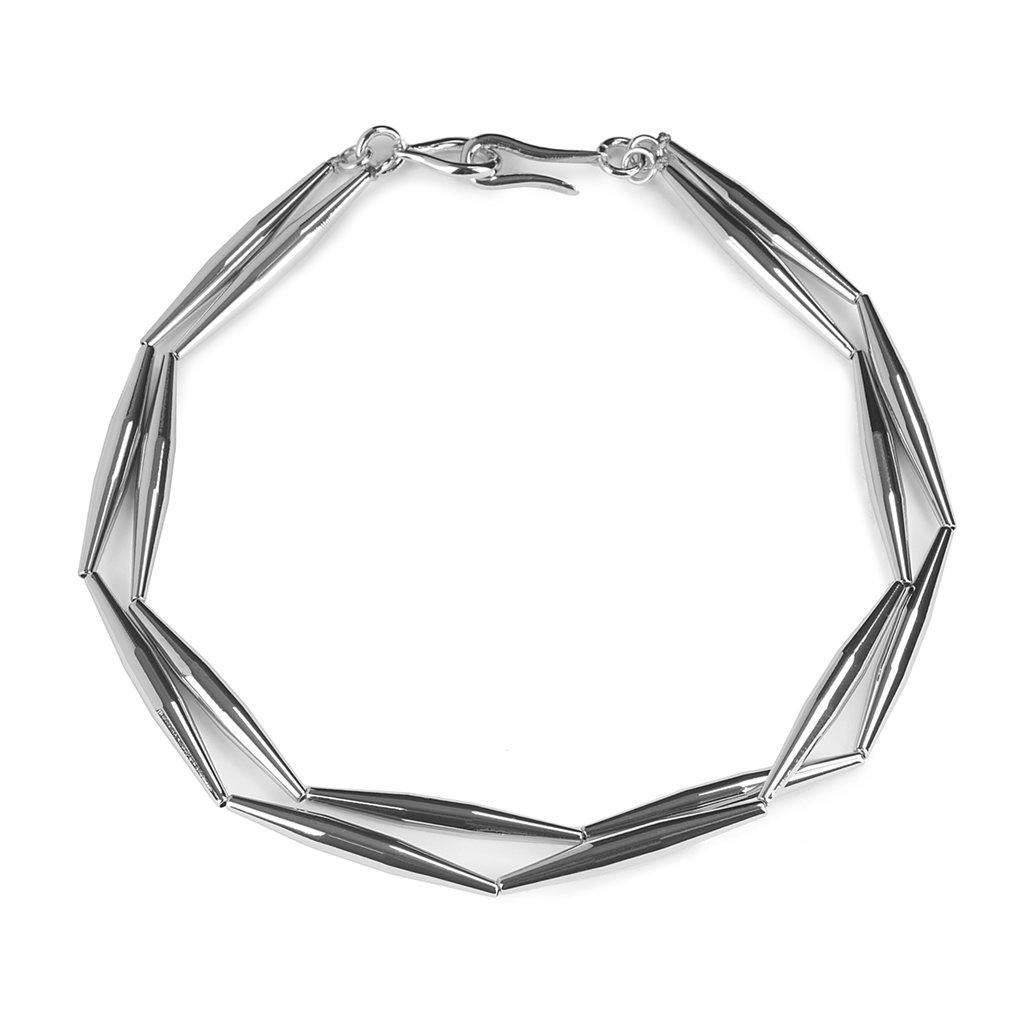 Lumia Helia Duo Chain Necklace In Silver | Maison Orient