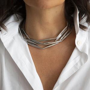 Lumia Helia Multi Chain Necklace In Silver | Maison Orient