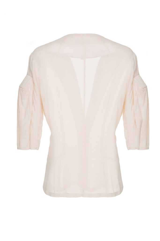 Blouse With Asymmetric Puff Sleeves | Maison Orient