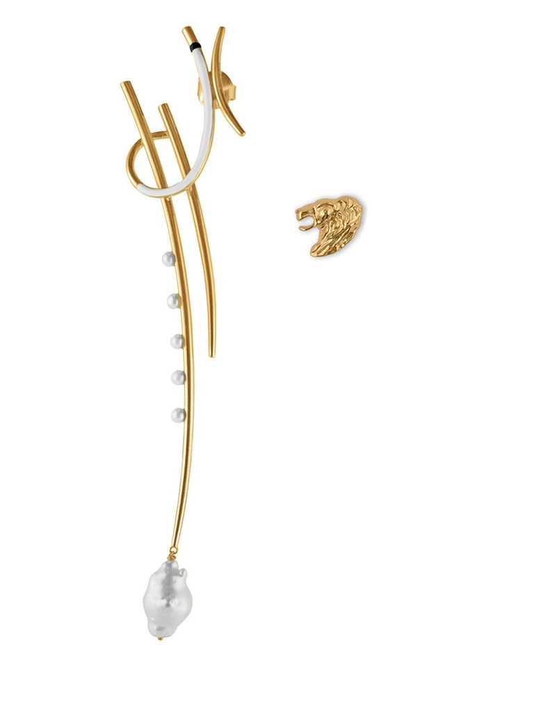 MISHO KATANA EARRING WITH PEARLS | Maison Orient