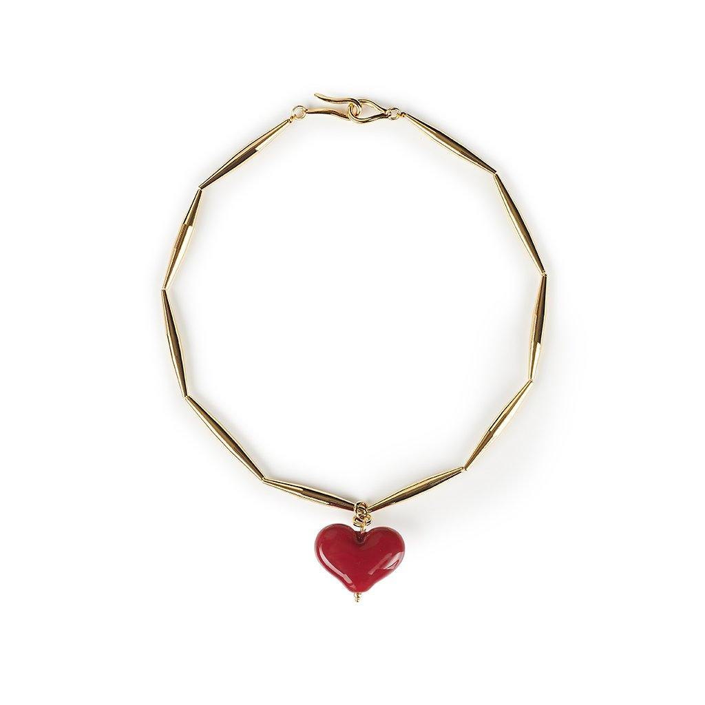 Helia Cuore Necklace In Gold | Maison Orient