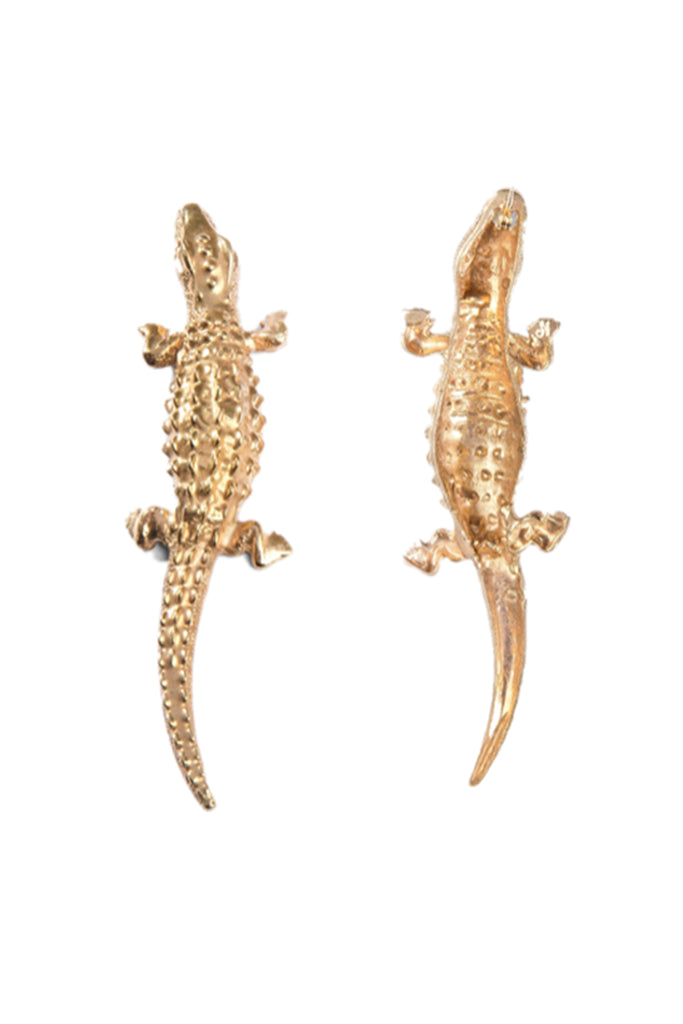 Large Lizard Earrings | Maison Orient