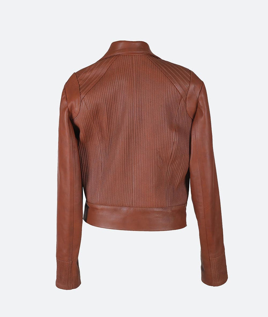Ausborn Leather Jacket Camel | Maison Orient