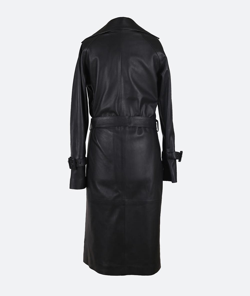 Magnum Leather Coat Black | Maison Orient