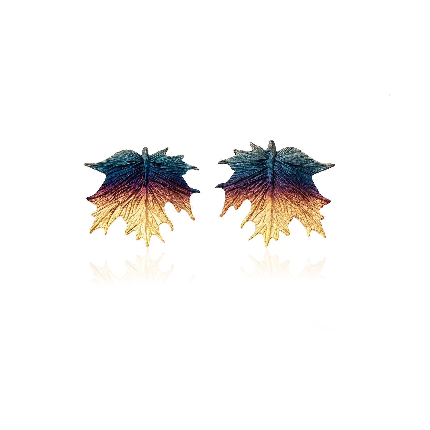 Multicolor Maple Leaf Earrings | Maison Orient