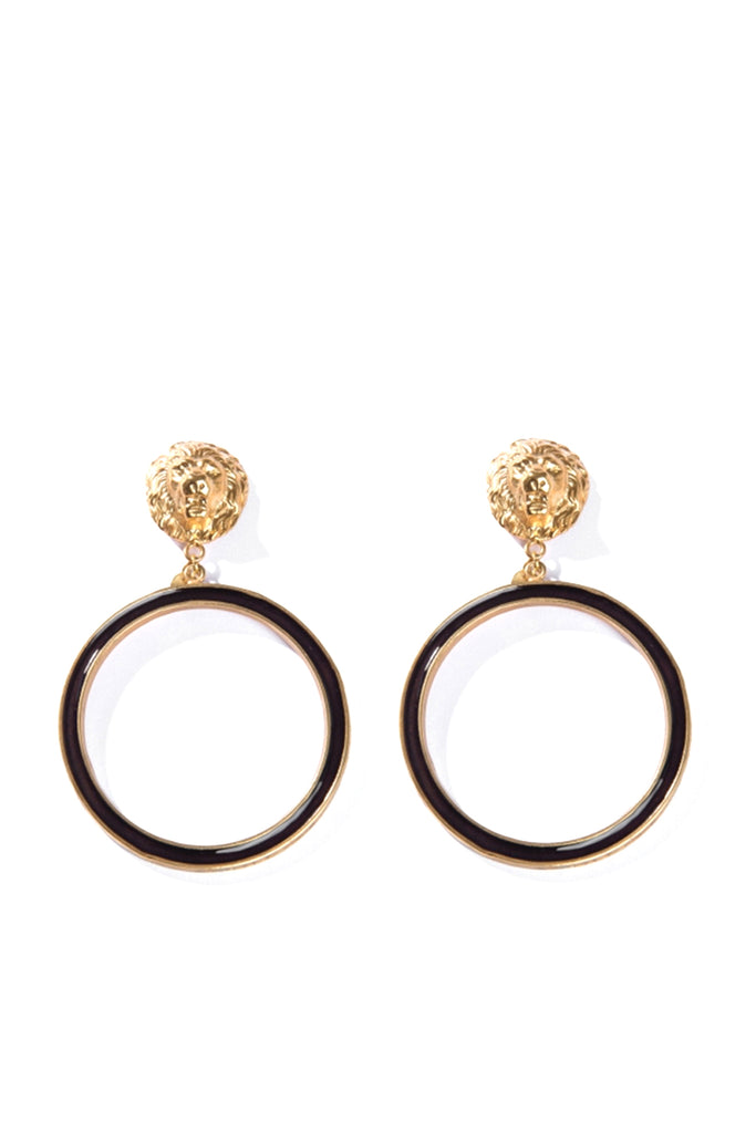 Gold Lion Earrings | Maison Orient