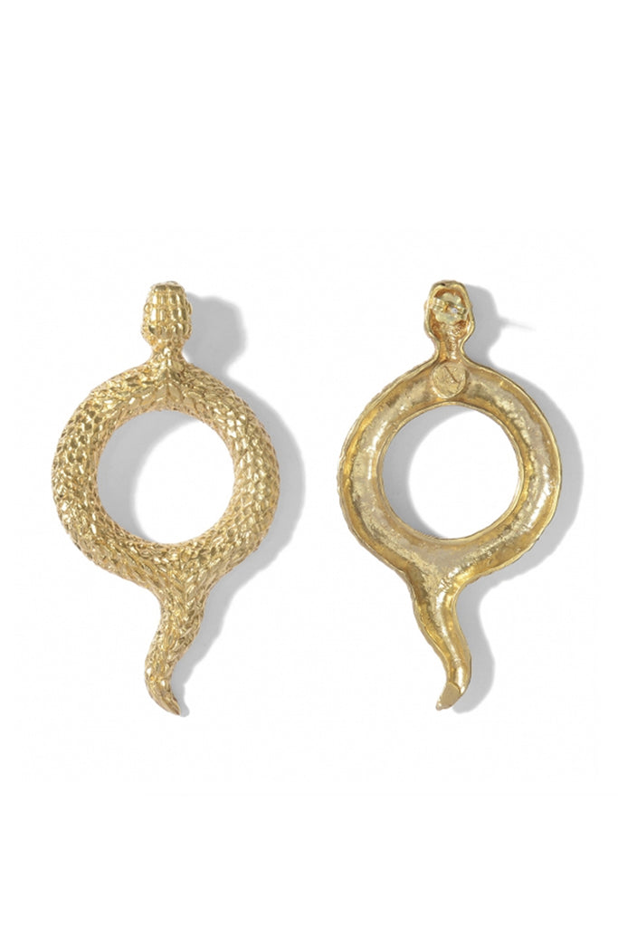 Round Snake Earrings | Maison Orient