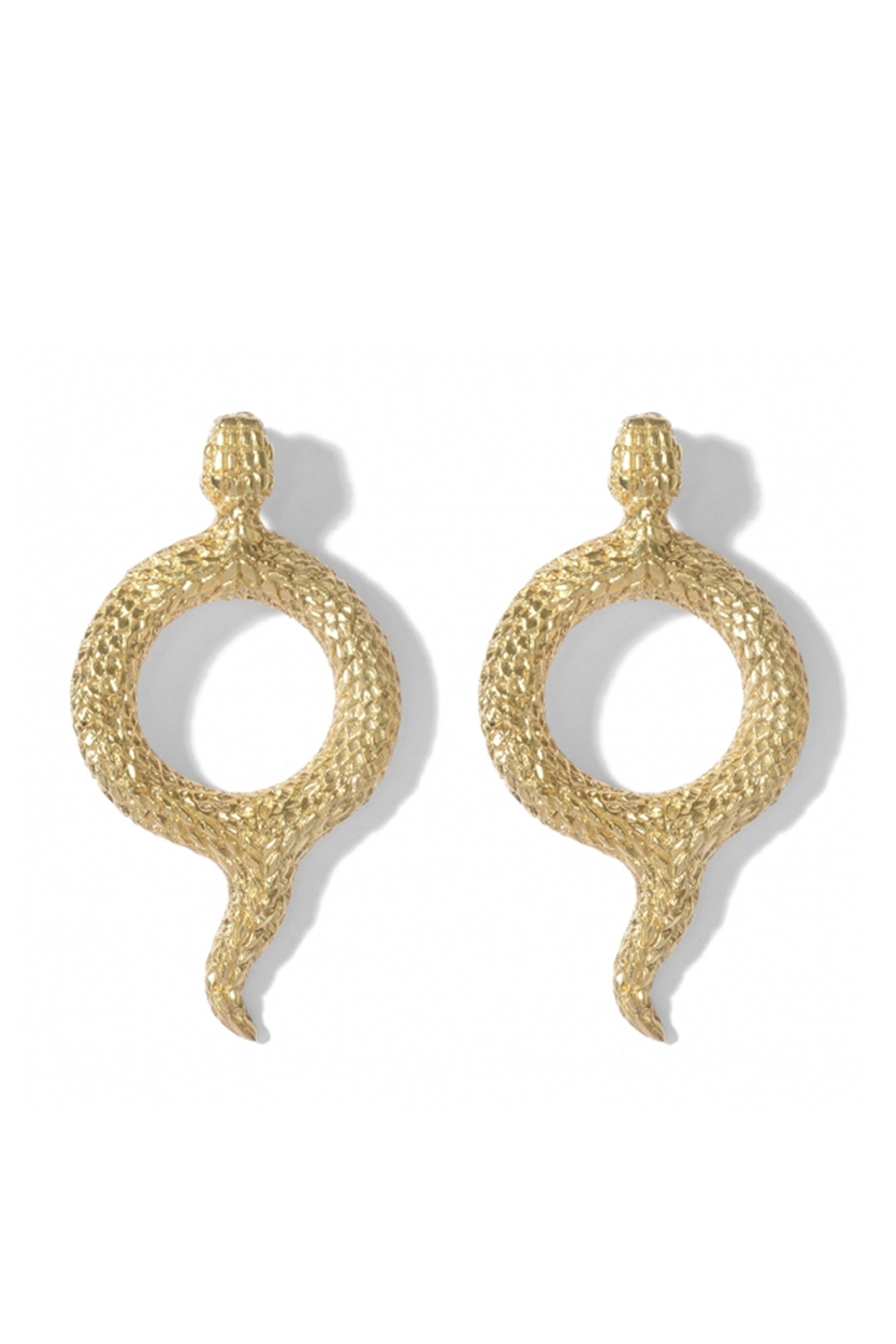 Round Snake Earrings | Maison Orient