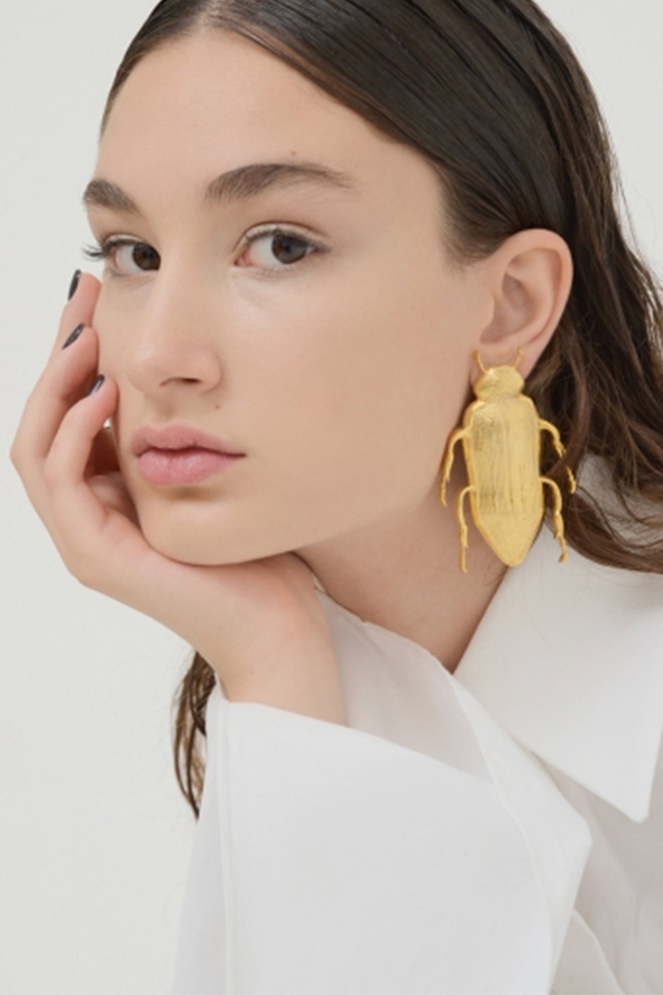 Large Beetle Earrings | Maison Orient