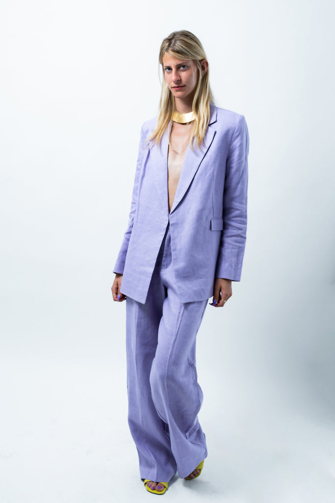 Soft Pepper : The Purple Pepper Linen Suit