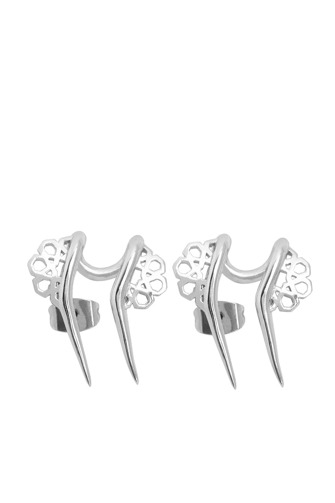 Pair Of Silver Daliya Earrings | Maison Orient