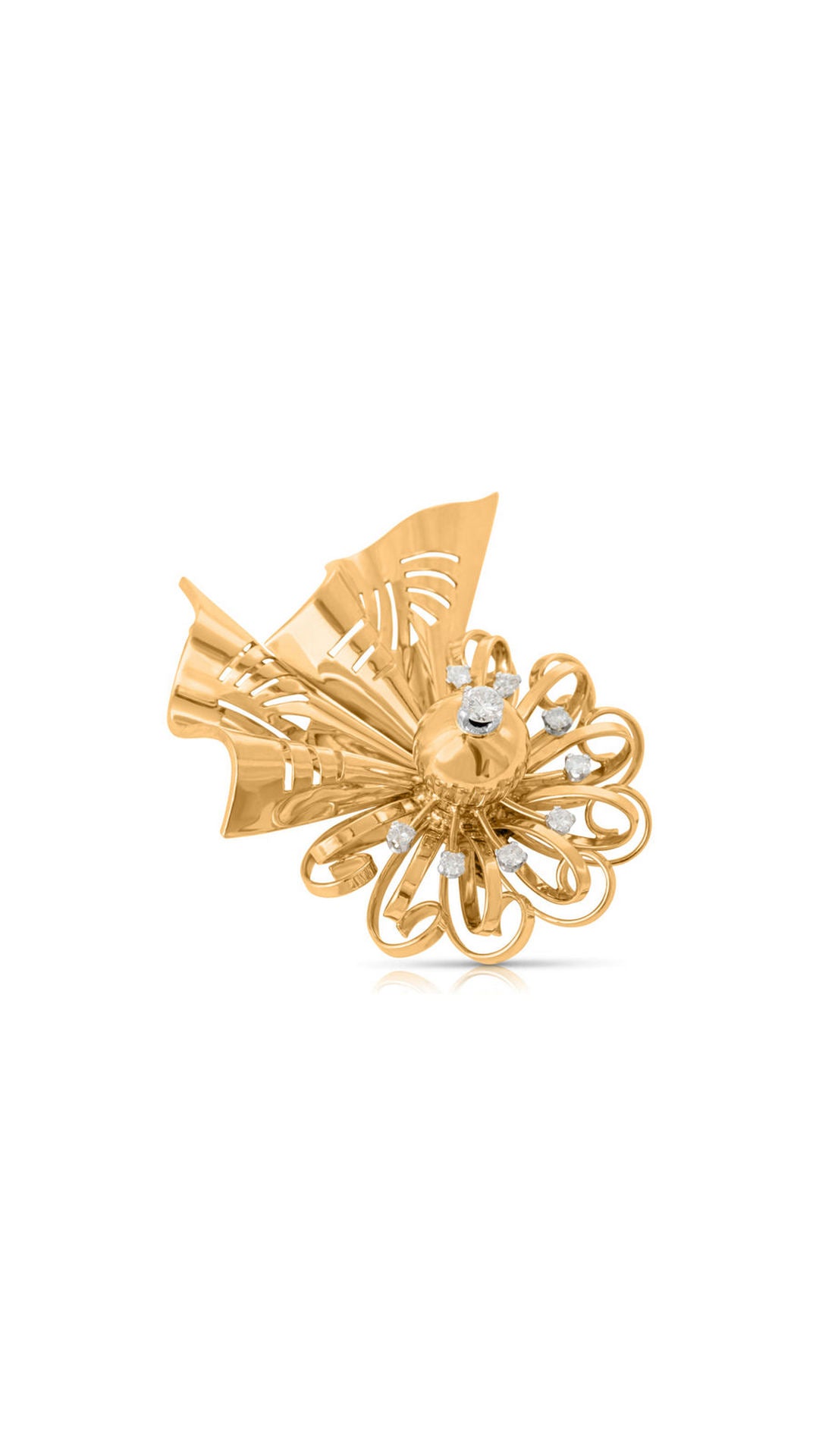 Retro Portuguese Diamond Double Clip Brooch | Maison Orient