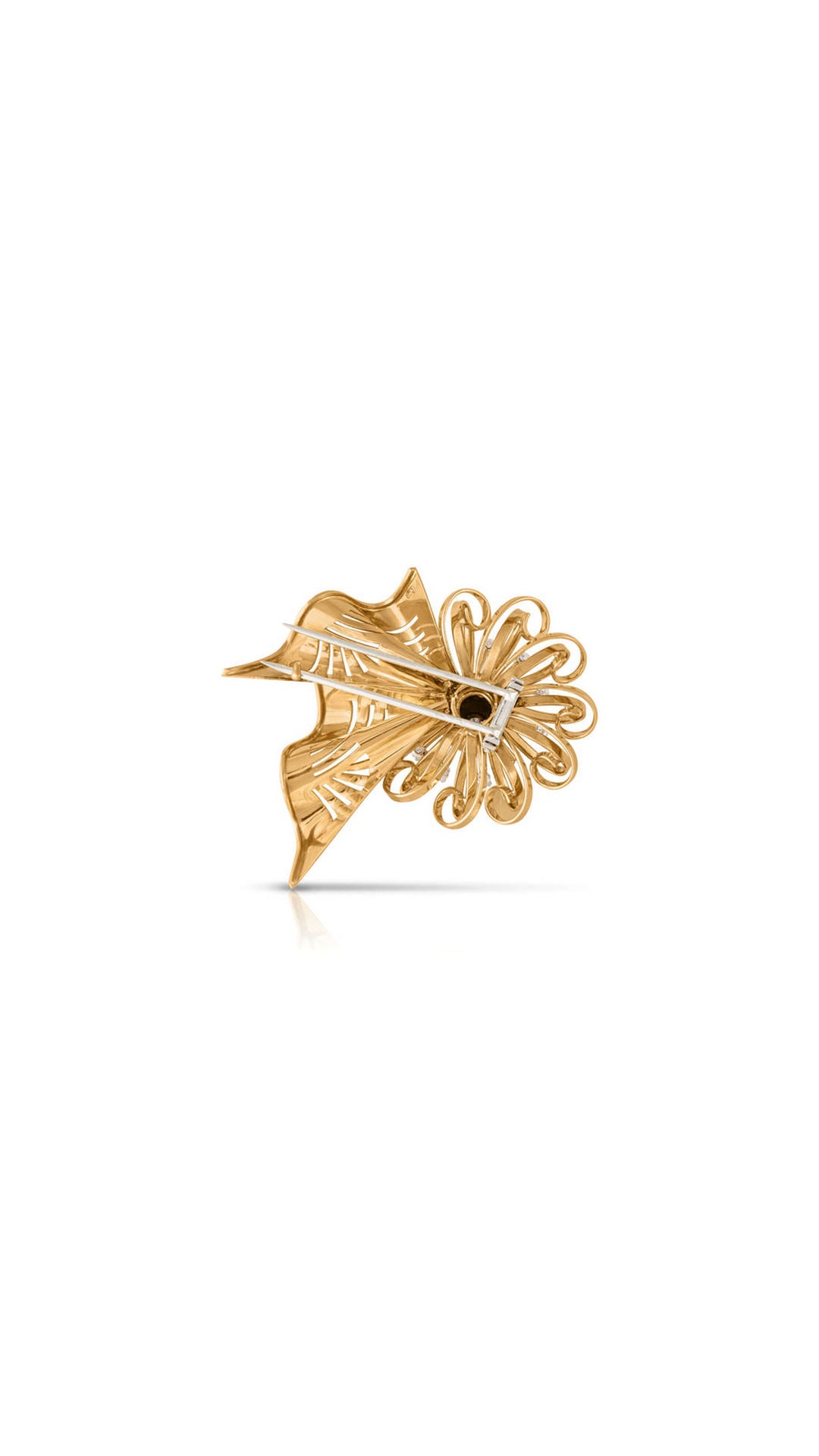 Retro Portuguese Diamond Double Clip Brooch | Maison Orient