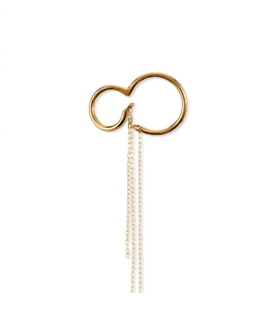 Half circle chain earring | Maison Orient