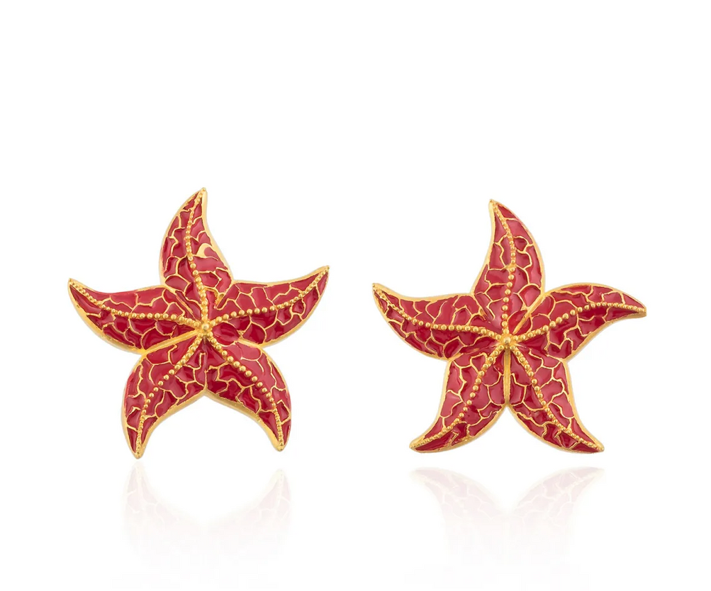 Milou Starfish Earrings - Red | Maison Orient