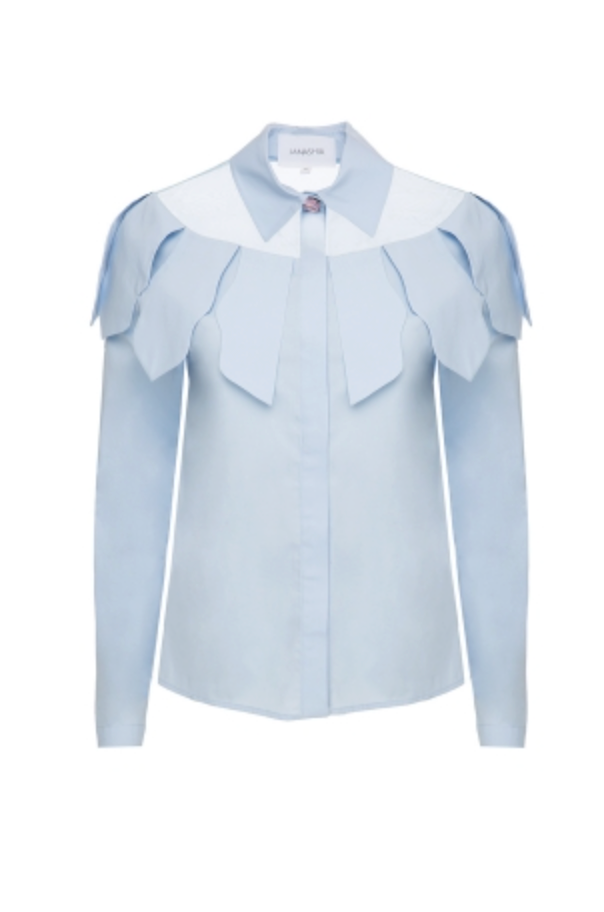 SHIRT WITH WAVY LEAVES | Maison Orient