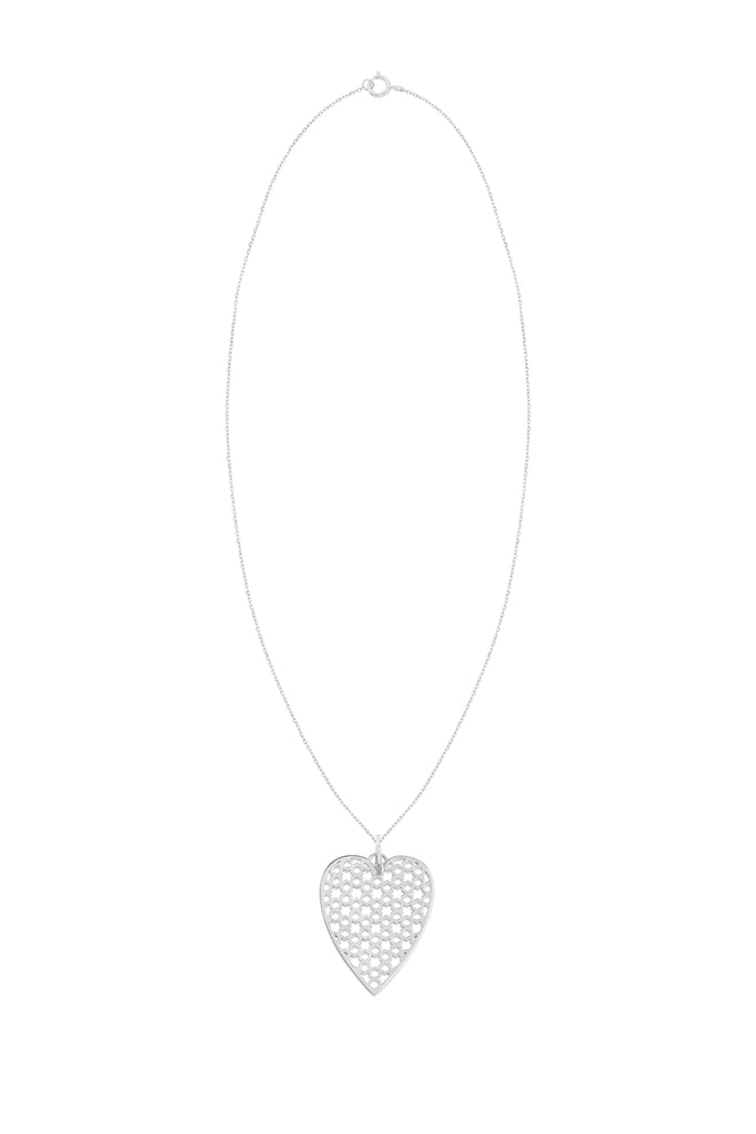 Silver Heart Pendant With Chain