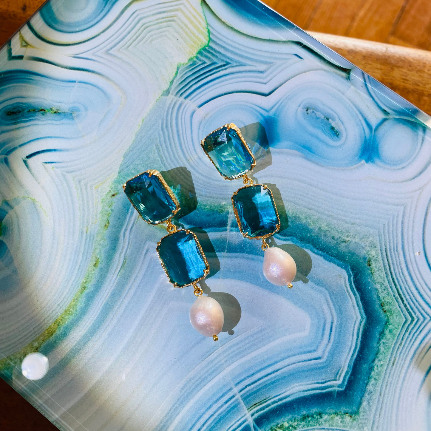 Sloane Earrings - Deep Blue