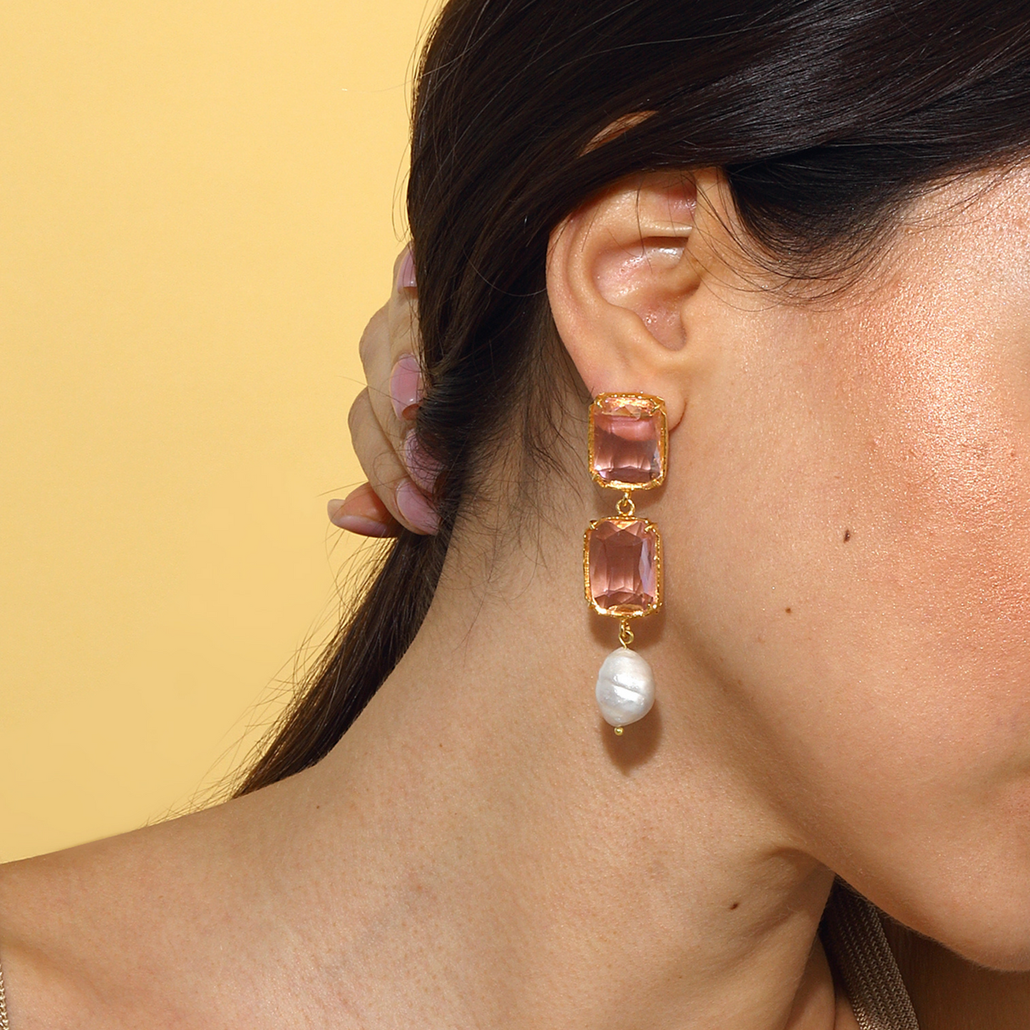 Sloane Earrings - Rose Pink