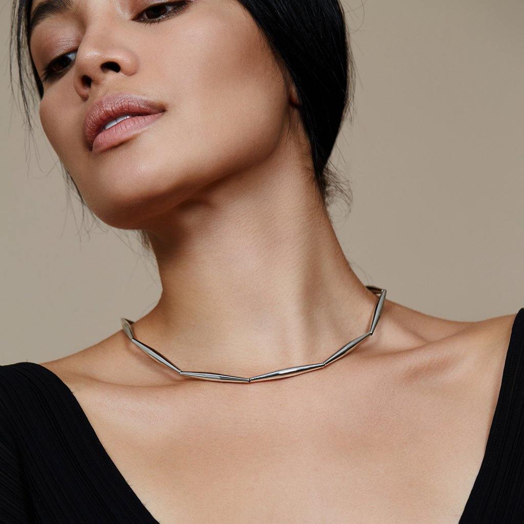 Lumia Helia Single Chain Necklace In Silver | Maison Orient