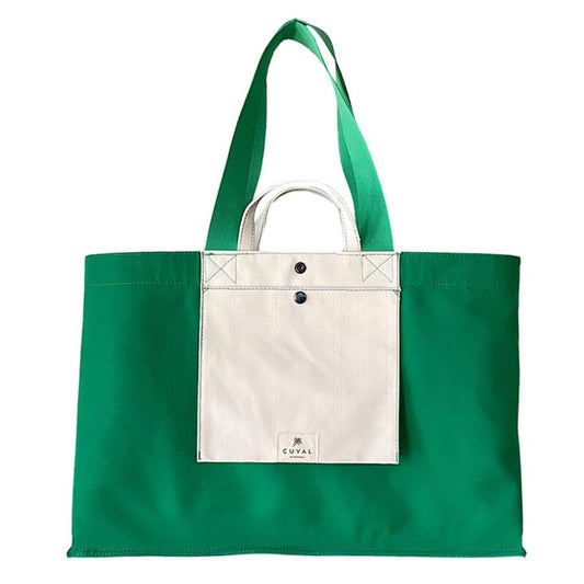 No. 206 Xxlarge Tote Avocado (Reversible) | Maison Orient