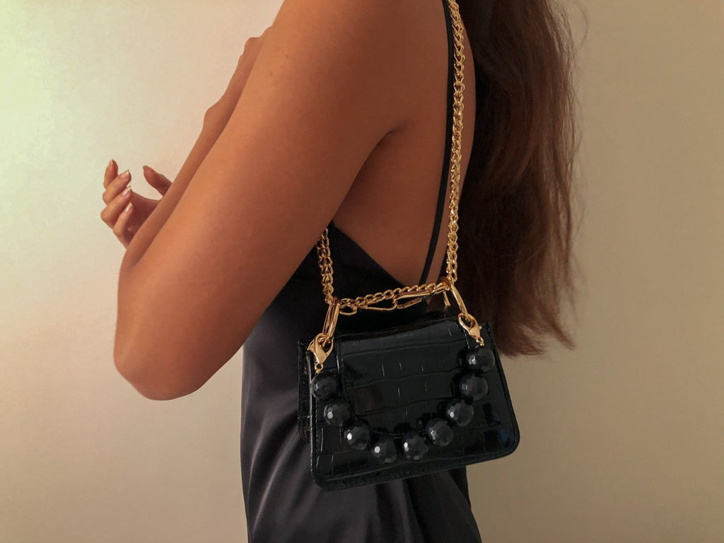 Aliel Black Crocodile Horra - Maison OrientAlielMaison OrientMini Bags