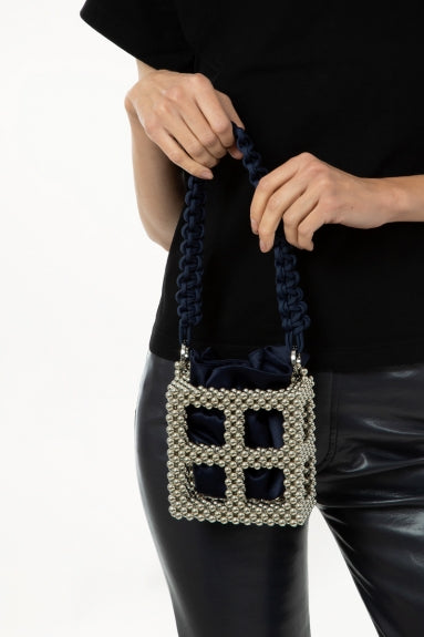 Navy Blue Tekla Bucket Bag