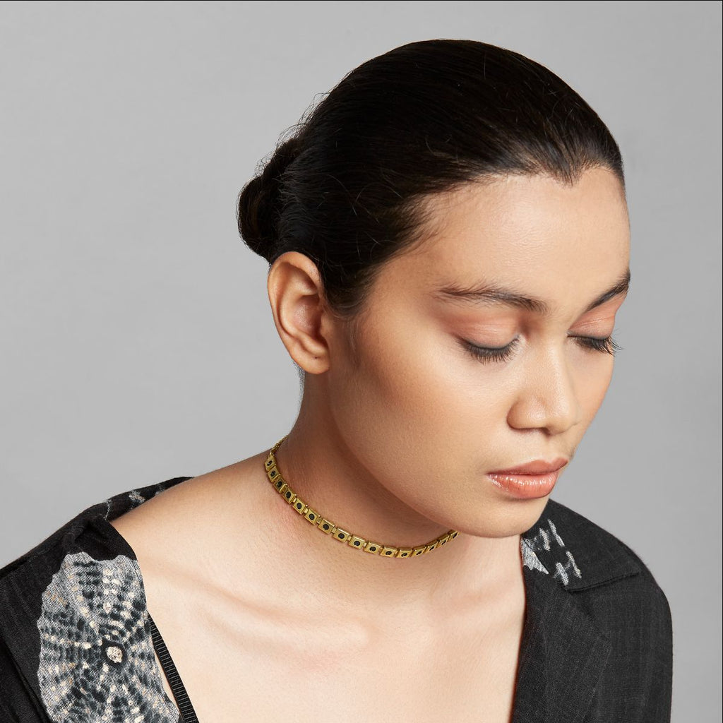 Black Meena Choker In Black / Gold - Maison OrientRoma NarsinghaniMaison OrientNecklaces