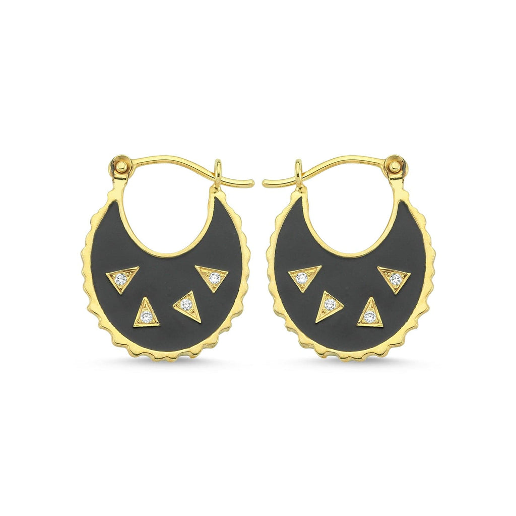 Black Sun Disc Earrings - Maison OrientCrushMaison OrientEarrings