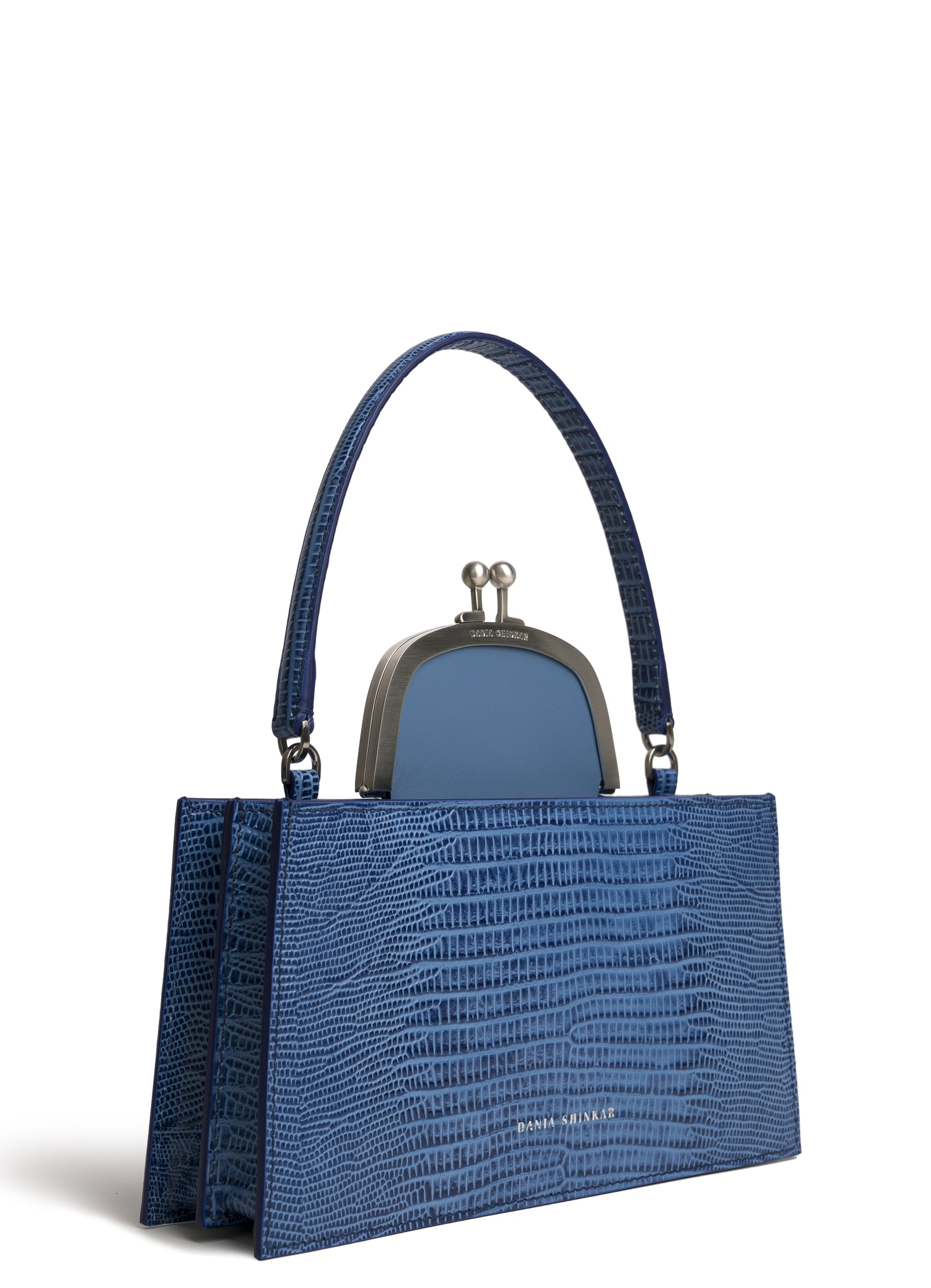 MAJJ - Sky Blue Lizard Embossed | Maison Orient