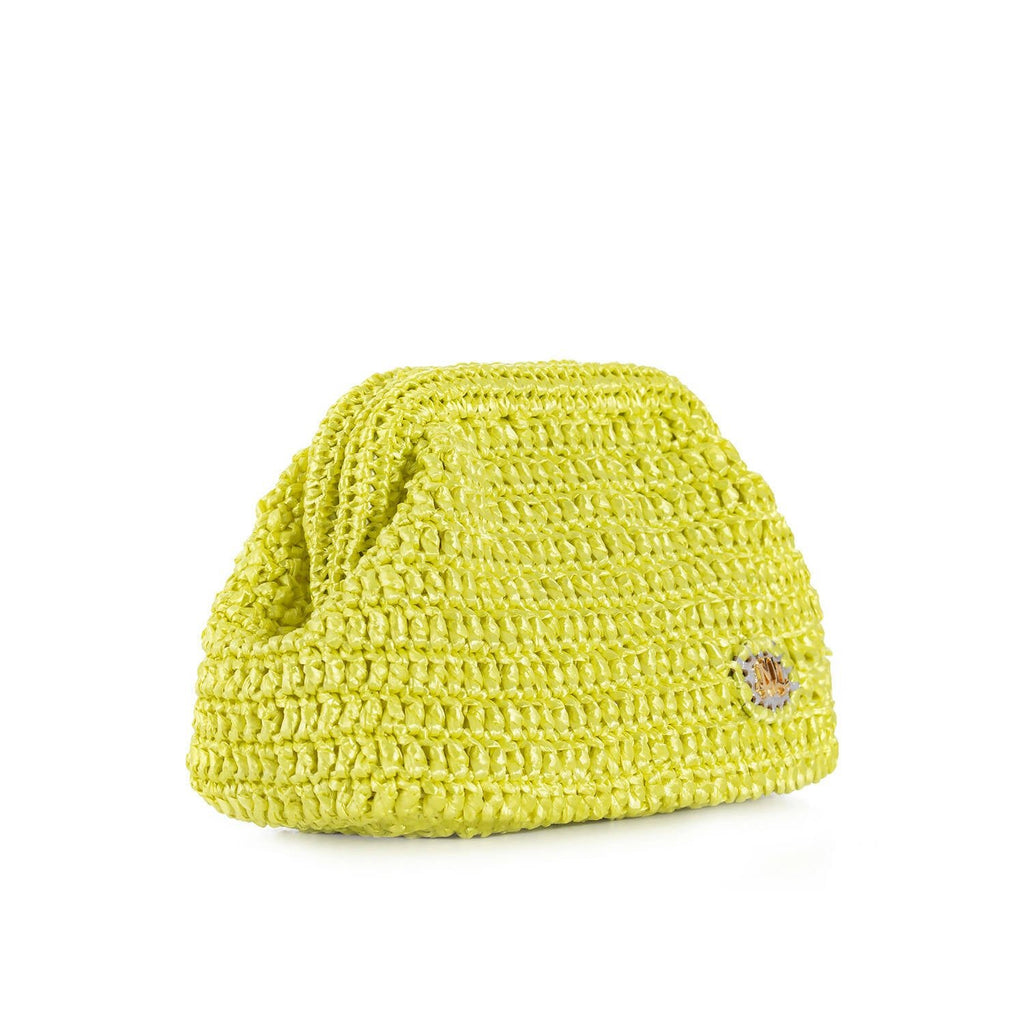 CAMILLE IN LIME GREEN RAFFIA - Maison OrientJIMBAMaison OrientClutch Bags