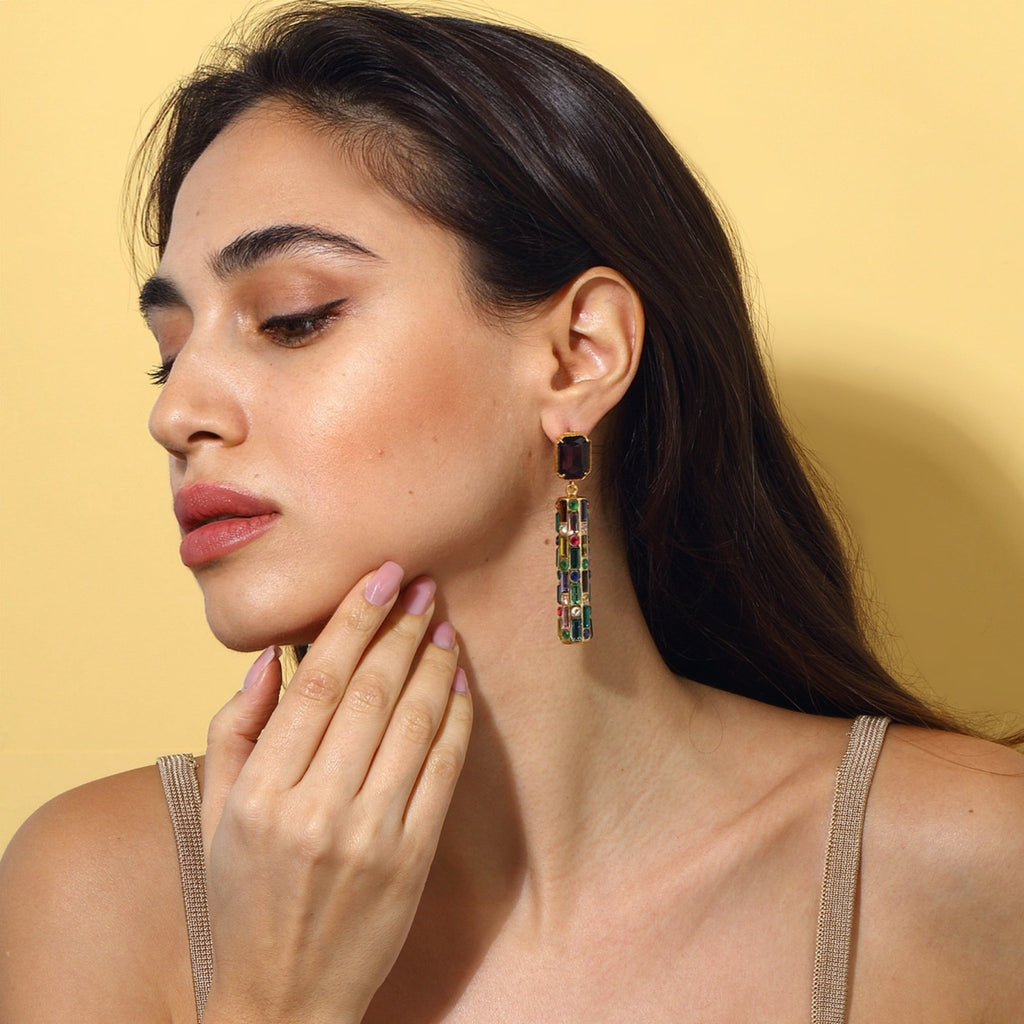 Cher Drop Earrings - Cherry Chocolate - Maison OrientMaison SoulaMaison OrientEarrings